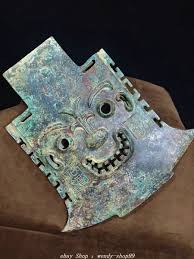 11" Old Chinese Shang Dynasty Bronze Ware Dragon Beast Head ...