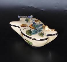 Vintage H. Bequet Bonbonniere: Hand-painted Belgium Ceramic ...