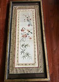 Pretty Two Of Chinese Silk Embroidery Panels with Frames | eBay