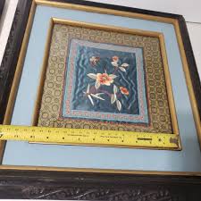 2 Silk Art Butterfly, Bird, flowers 100% Handmade Silk Embroidery Framed | eBay