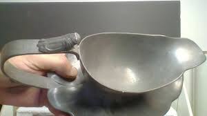 VTG KAYSERZINN 4239 GRAVY BOAT SERVING SAUCE TIN PEWTER ...