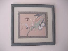 Vintage Signed Paintings on Silk, Chinese Ink and Watercolor Flowers With Butterflies Matted and Framed Japanese Oriental Decor, Your Choice - Etsy