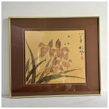 Vintage Japanese Nihonga Watercolor Painting on Washi Paper. For Sale at Ruby Lane