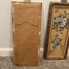 Pair Vintage Chinoisserie Watercolors Chinese Signed Bamboo ...