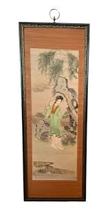 Pair of Chinese Scroll Paintings in Handsome Frames, Circa 1950s | Chairish