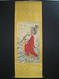 Old Chinese Antique Hand Painted paintng Scroll about Monk By Ding Yunpeng丁云鹏 | eBay