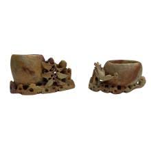 Sold at Auction: Chinese Soapstone Hand Carved Pots
