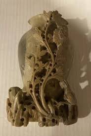 Beautifully Detailed Vintage Chinese Soapstone Vase - 6.5” | eBay