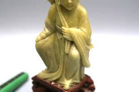 Chinese Hand Carved Soapstone Statue Figurine Priest Monk Asian Man Z1 | eBay