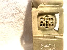 Chinese Stamp Green Soapstone Hand Carved Ox Figurine 4 3/4" T x 1 1/2" x 1 1/2" | eBay