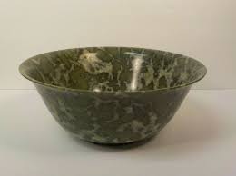 Chinese Jade / Jadeite 10" Bowl, Mottled Celadon & Deep ...