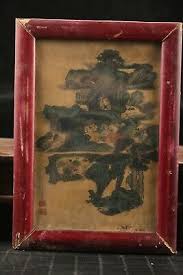 Chinese old wood frame Glass skin painting Hand-painted decorative painting 23 | eBay