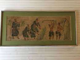 Vintage Taiwan The Art of Stone Rubbing, 24" x 9 1/2" (Image), 28 1/2" x 13" | eBay