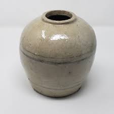 Antique Chinese Ming Dynasty Glazed Stoneware Ginger Jar, Tea, Spice Pot: 6.25" | eBay