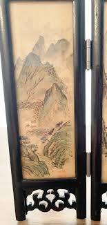 Vintage Miniature 4 Panel Chinese Silk Screen - Etsy