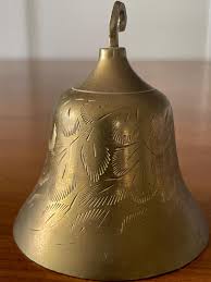 Antique Art Brass Feng Shui Desktop Gong Bell With Stand ...