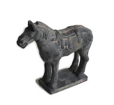 Vintage Chinese Terracotta Clay Pottery Warrior Army HORSE ...