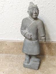 Antique terracotta standing Chinese statue