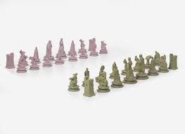 A Wedgwood Jasperware Chess Set, Uk, 2006