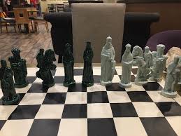 Chess sets given by Kamps friends