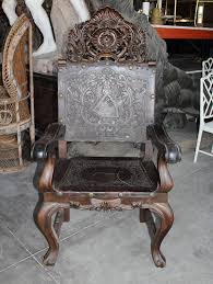 19th Century Peruvian Hand-Carved Chestnut Armchair For Sale ...