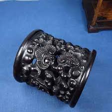 Chinese Natural Red Sandalwood Hollowed Carved Ganoderma ...