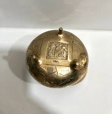 Vintage Chinese Brass Etched Tripod Censer Incense Bowl - Etsy