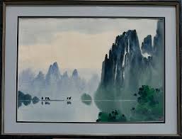 Rare Original XU KUANG Watercolor Landscape Painting on Paper. Nicely Framed. | eBay