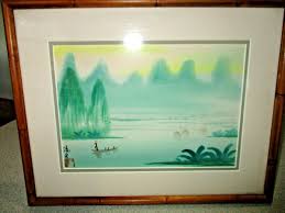 Wood Framed Asian Water Color Painting Professionally Framed Original! 12x14.5 | eBay