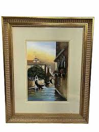 Original Venice Canal Oil Landscape Painting FRAMED Signed Artist 2001 | eBay