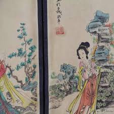 Four Pieces Painting Chinese Antiques Old Calligraphy and ...