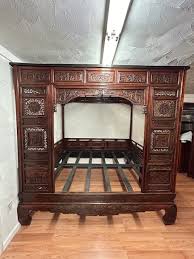 Antique Chinese Traditional Qing Dynasty Hand Carved Bed All ...