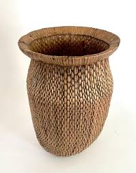 Large Chinese Willow Basket For Sale at 1stDibs