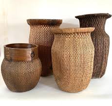 Early 20th Century Chinese Willow Basket For Sale at 1stDibs