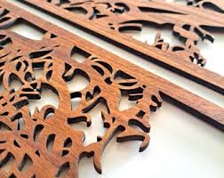 Tree of Life 3 Pieces Wooden Wall Art, Natural Wood Veneer ...