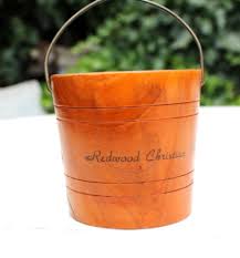 Vintage Miniature Souvenir Redwood Christian Park Bucket w ...