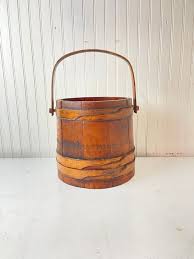 Vintage Firkin Bucket,putney Basketville VT. Wood Bucket ...