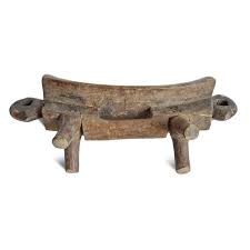 Vintage Mid 20th Century Dinka Wood Headrest | Chairish