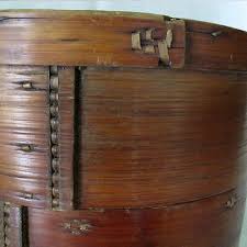 FINE ANTIQUE TIBET BAMBOO WOOD BUTTER BOX SHAKER STYLE BHUTAN SEWN CLOSED | eBay