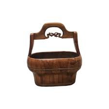 Mid-Century Chinese Wooden Water Bucket, 1950s for sale at Pamono