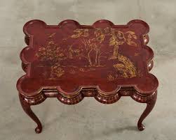Rose Tarlow Scalloped Cocktail Table Chinoiserie Decorated ...