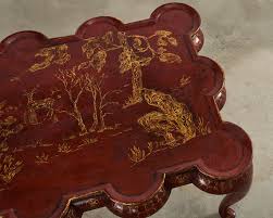 Rose Tarlow Scalloped Cocktail Table Chinoiserie Decorated ...