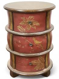 Sold at Auction: Chinoiserie Inspired Wood Drum Table Cabinet