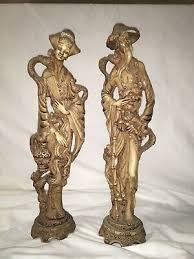 vintage chineiserie male and female statuary of goodluck | eBay