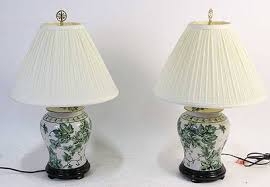 Pair Of Burmese Lacquer Temple Jar Lamps