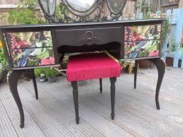 Vintage French Style Olympus Dressing Table or Desk, Painted and Upcycled in a Tropical Print. Commissions Taken. Sold - Etsy