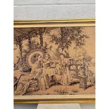 1920s Japanese Panoramic Tapestry Needlepoint Panel | Chairish