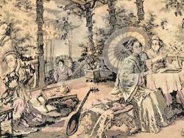 Vintage French Religions Tapestry Wall Hanging Bedroom ...