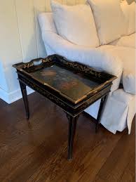 Vintage Lacquered Chinoiserie Tray Table | eBay