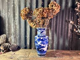 Vintage Large English / CHINESE PATTERN VASE / Oriental Ceramics Pottery Vintage Flower Display Floral Decoration Cottagecore China Vase - Etsy